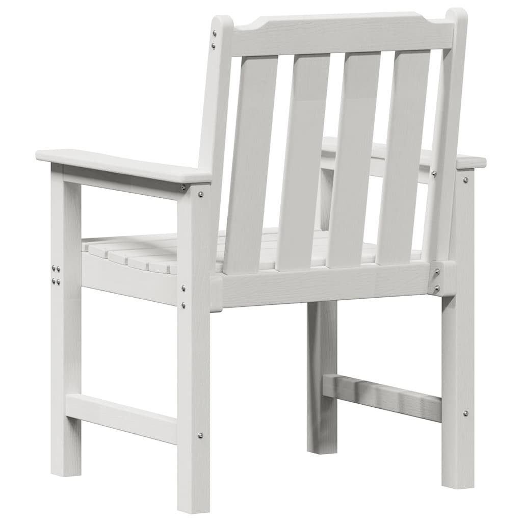 Garden Dining Chair 2 pcs White 65.5 x 59 x 88cm HDPE